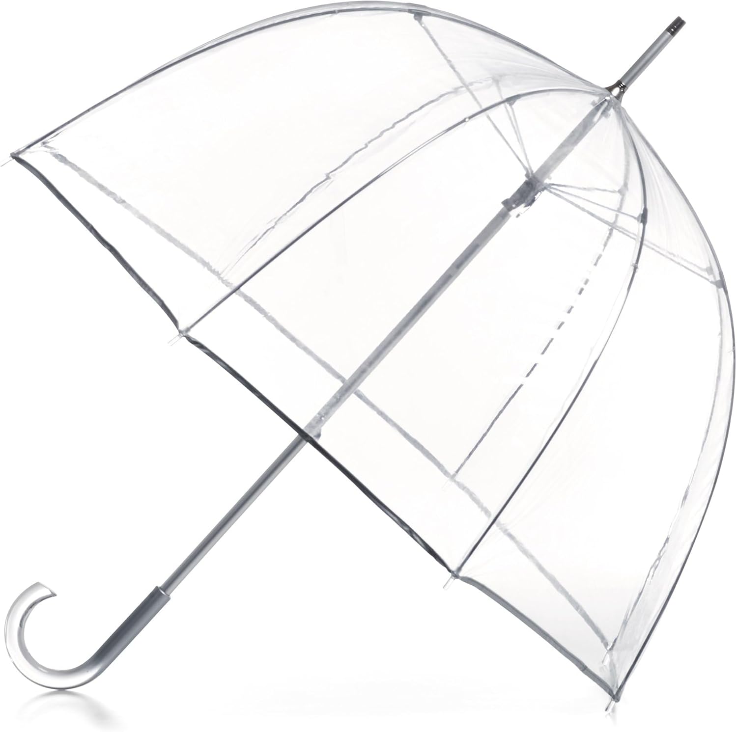 totes Adult Clear Bubble Umbrella with Dome Canopy and Lightweight Wind and Rain Protection