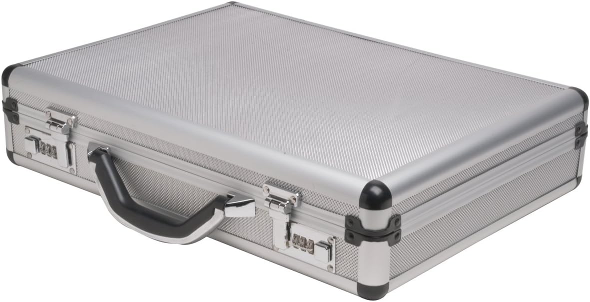 RoadPro SPC-931R 17.5" x 4" x 13" Silver Aluminum Briefcase,Medium