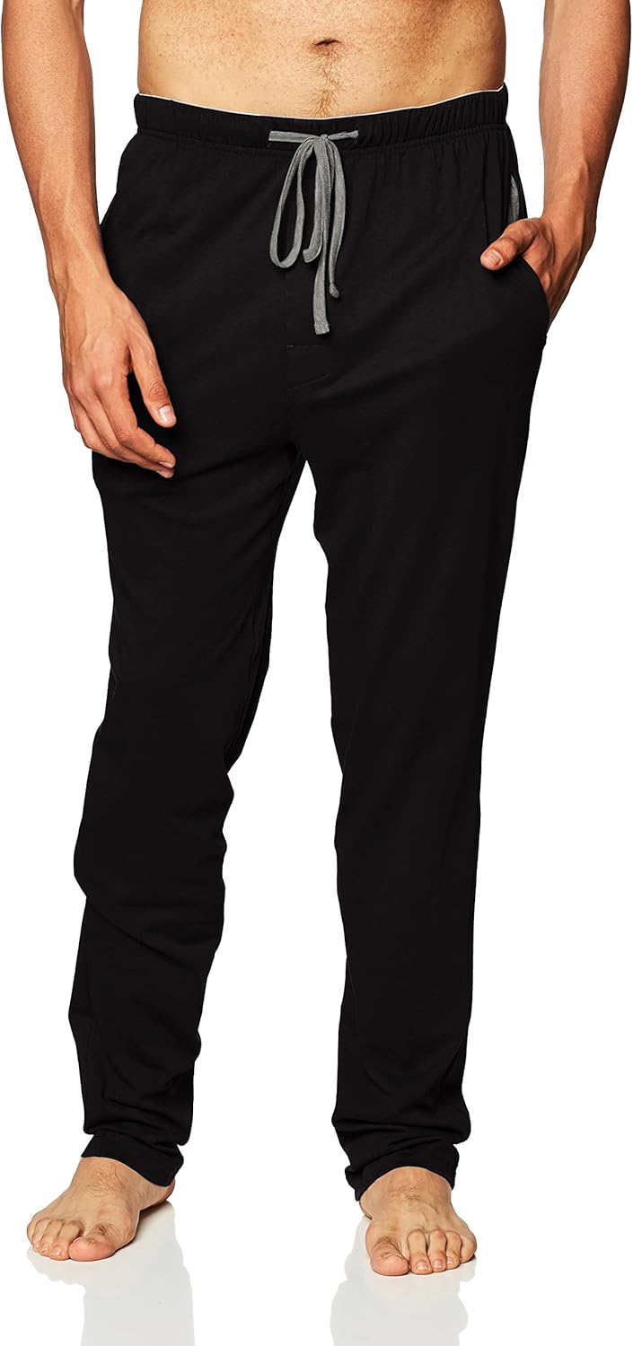 Hanes Men's Solid Knit Sleep Pant with Pockets and Drawstring