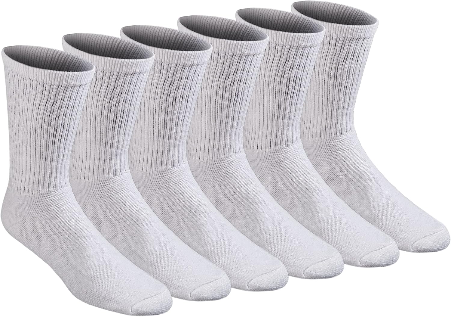 Dickies Men's All Purpose Cushion Crew Socks, Available in M-XL (6, 12 Pairs)