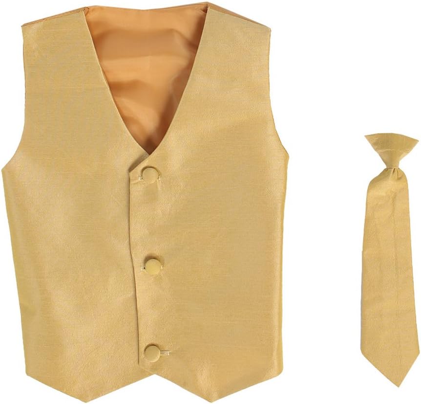 Vest and Clip On Necktie Set-Multiple Colors-Baby Infant Toddler Boys Sizes