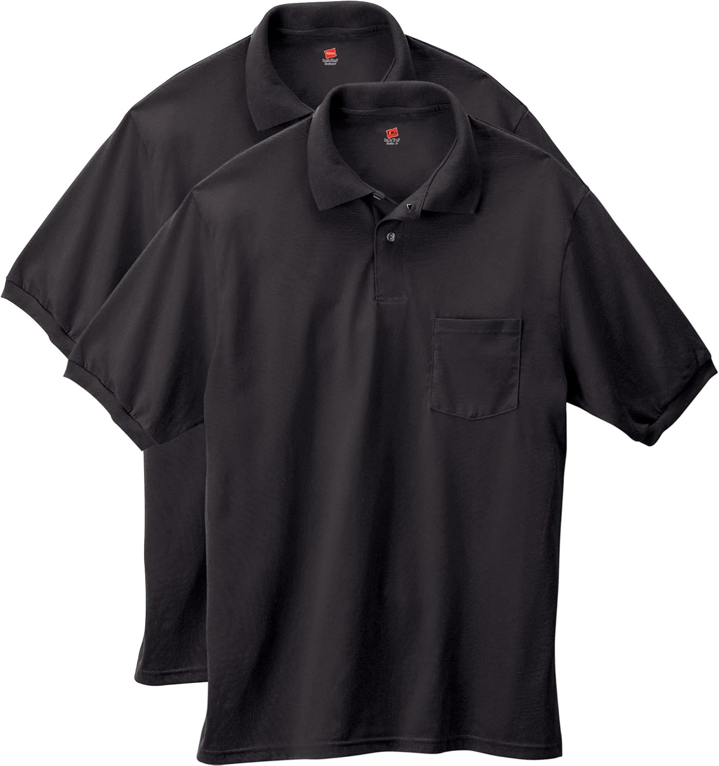 Hanes Men's Short-Sleeve Jersey Pocket Polo (Pack of 2)