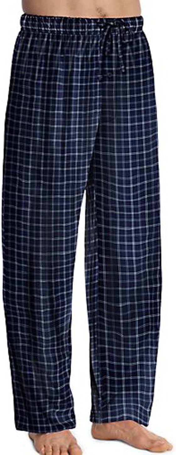 Hanes Men's ComfortSoft Cotton Printed Lounge Pants, 31" Inseam, Pockets, Drawstring/Elastic Waist