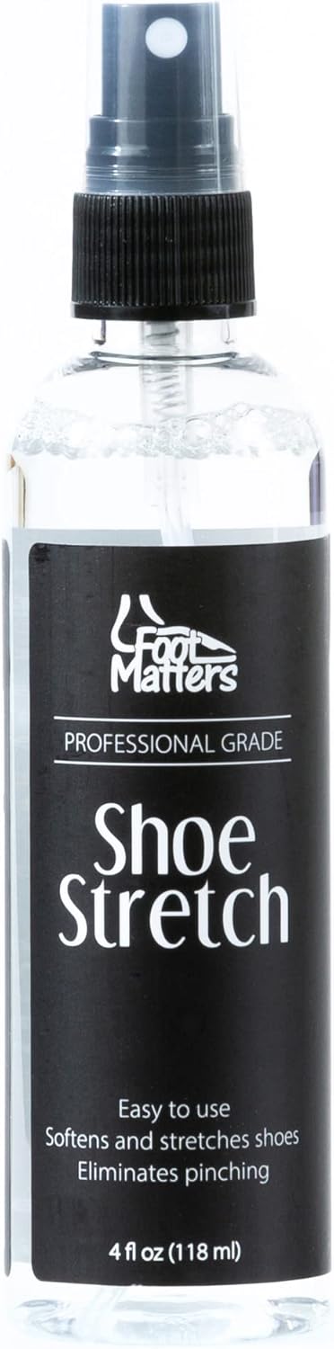 FOOTMATTERS Professional Boot & Shoe Stretch Spray - Softener & Stretcher for Leather, Suede, Nubuck, Canvas - 4 oz