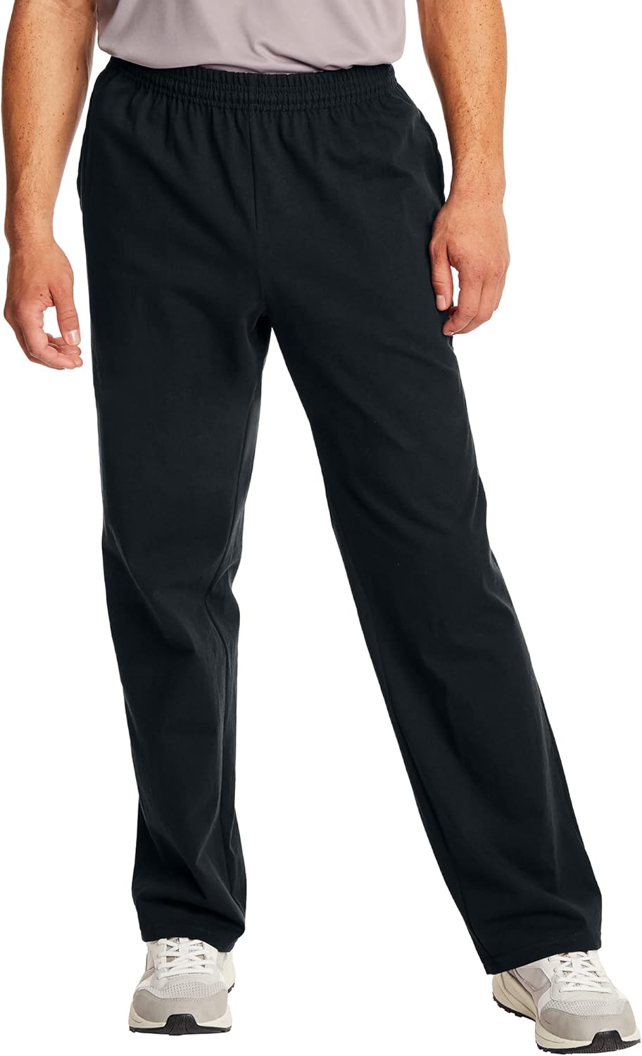 Hanes Essentials Sweatpants, Men's Cotton Jersey Pants with Pockets, 33"