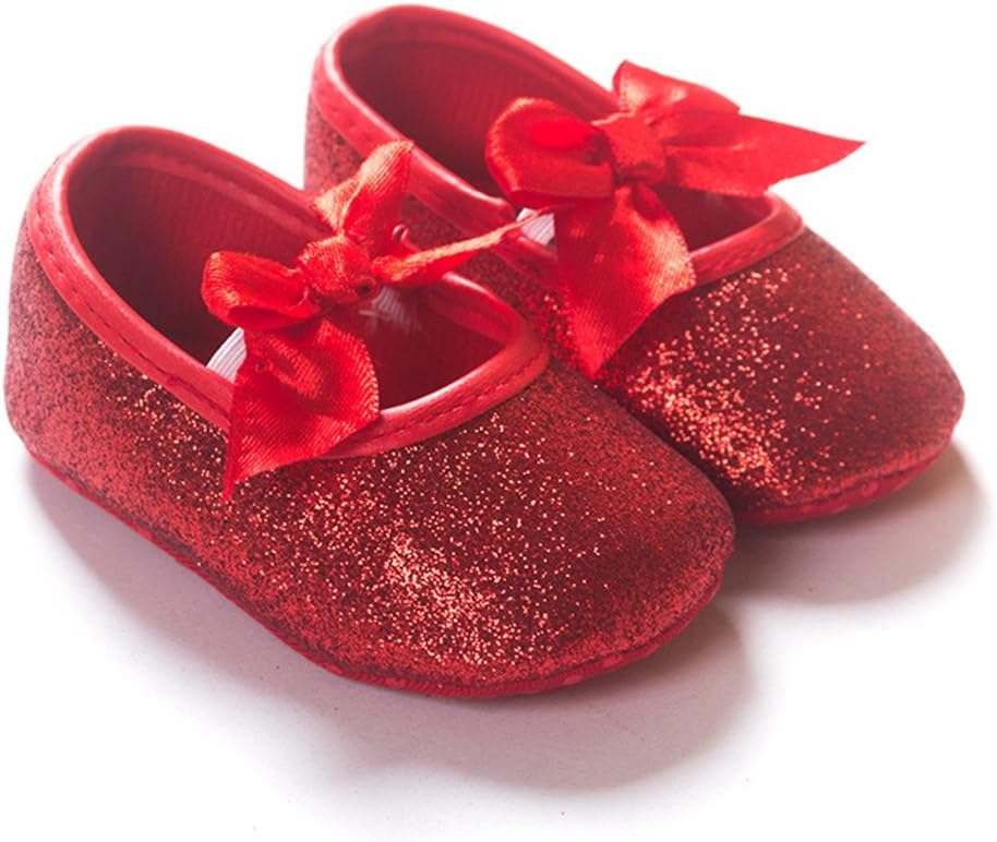 Baby Girl Moccasins Princess Sparkly Mary Jane Dresses Shoes Premium Lightweight Soft Sole Crib Shoes Toddler Shoes