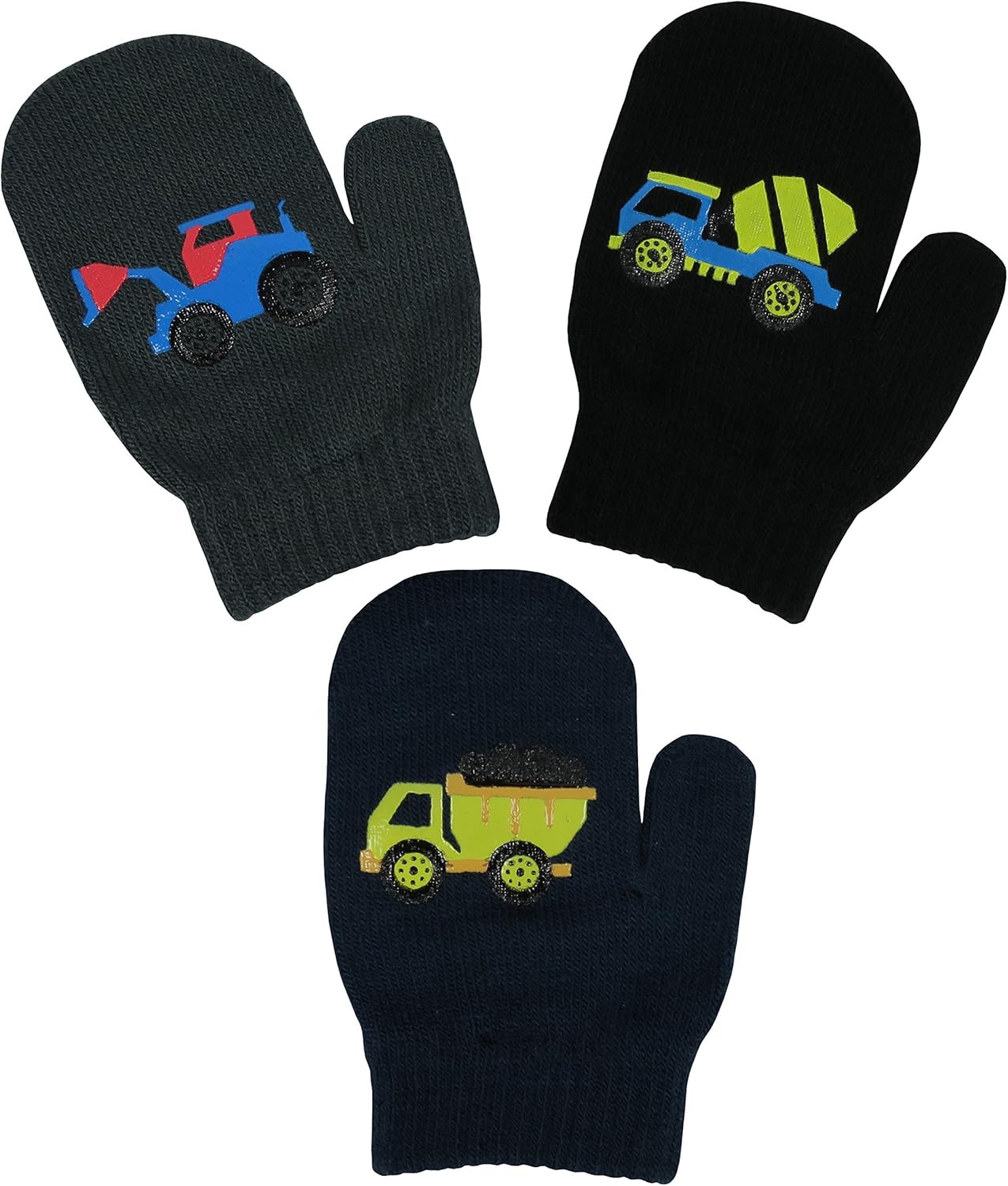 N'Ice Caps Kids Magic Stretch Gloves Mitten 3 Pairs Toddler Boys Girls Winter