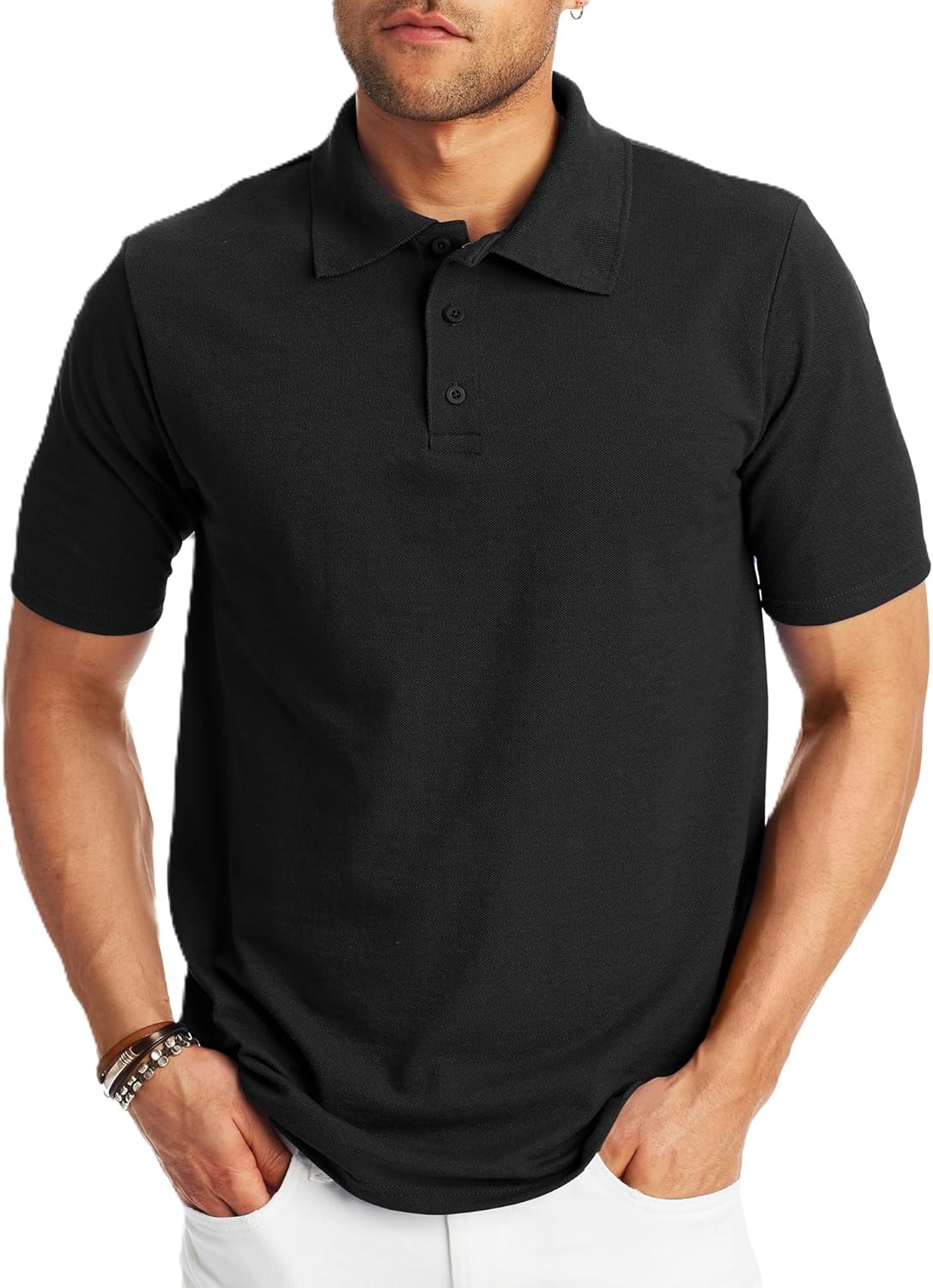 Hanes Men's X-Temp Short Sleeve Polo Shirt, Midweight Men's Shirt