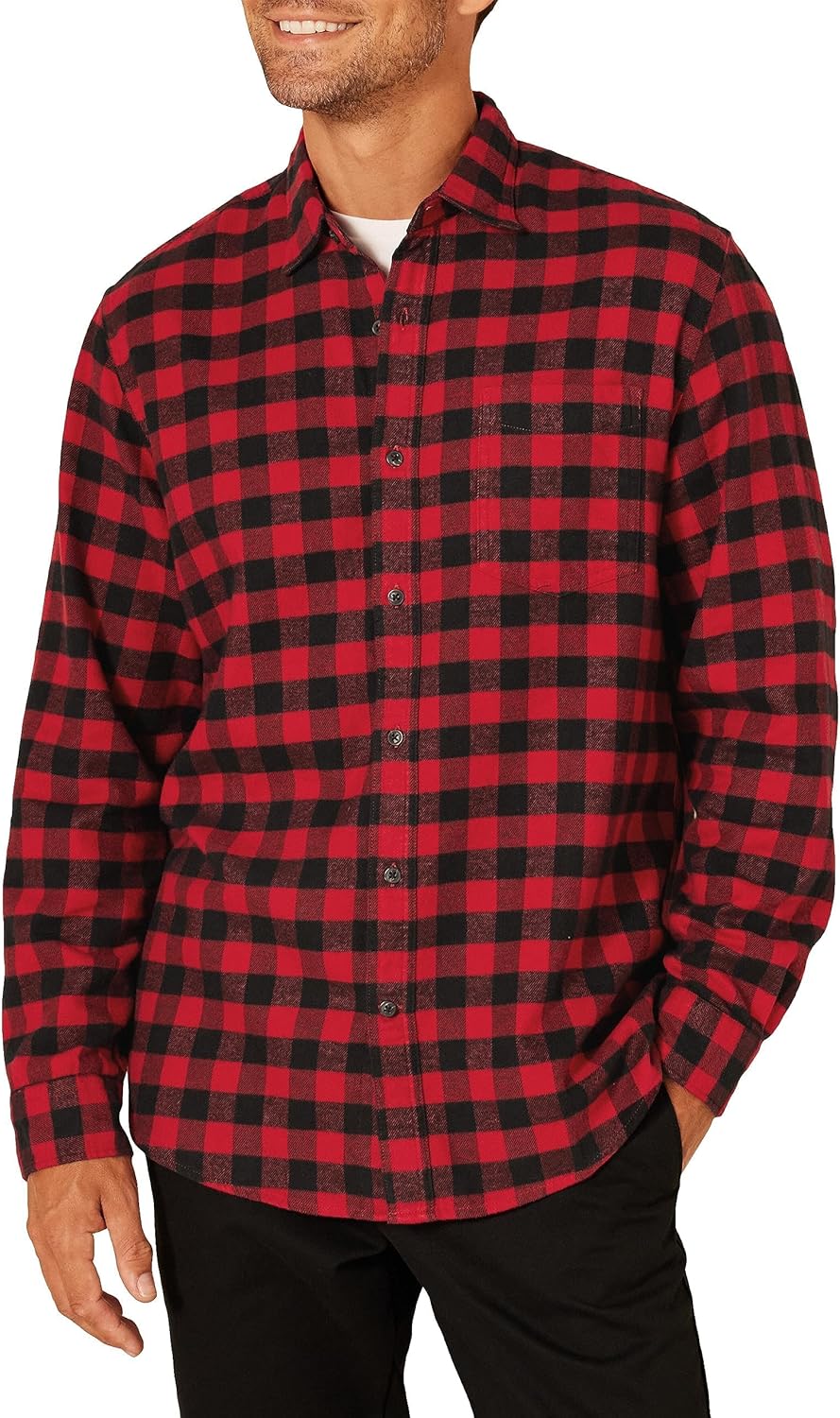 Amazon Essentials Men's Long-Sleeve Flannel Shirt (Available in Big & Tall)