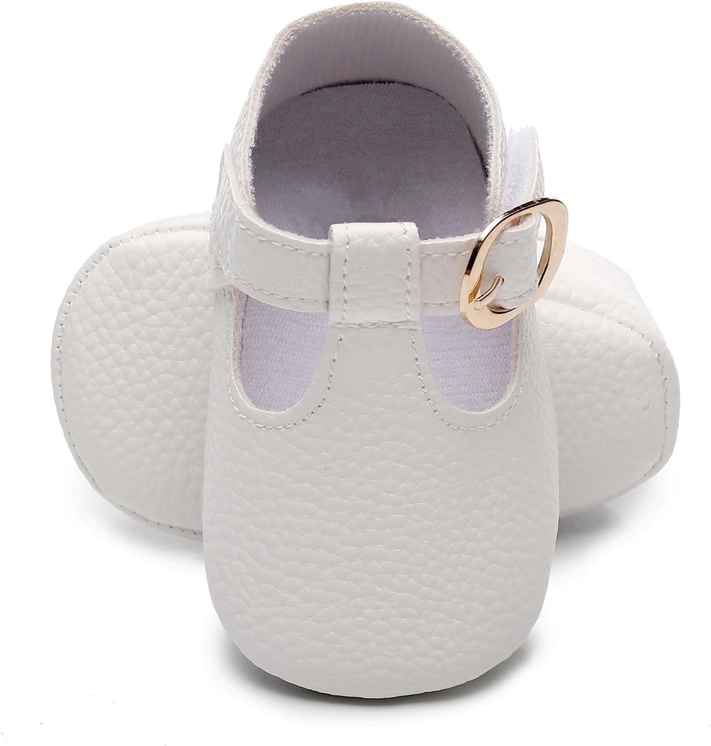 HONGTEYA Infant Baby Girl Mary Janes Flats PU Leather Non-Slip Soft Sole for Toddler First Walker Newborn Infant Crib Shoes Wedding Party Princess Baby Moccasins Girl Dress Shoes