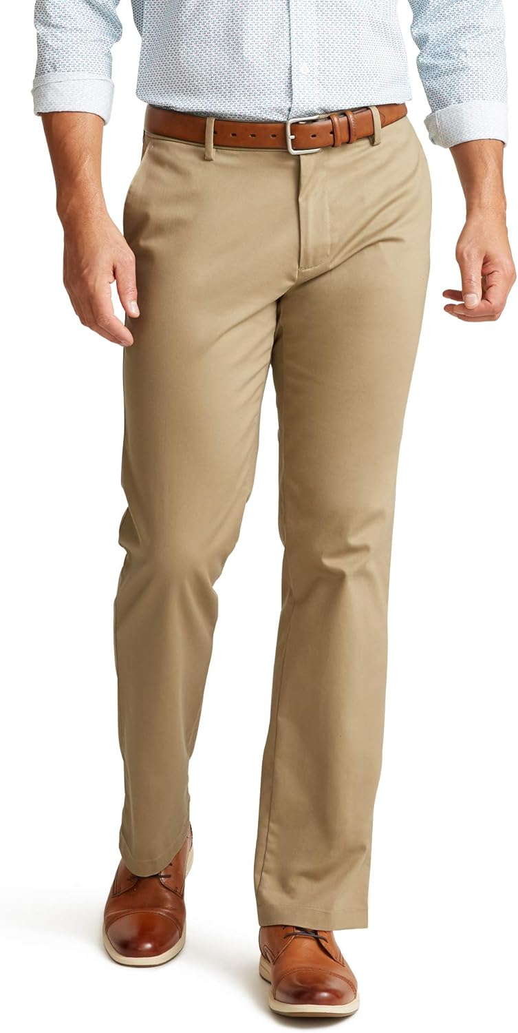 Dockers Men's Straight Fit Signature Lux Cotton Stretch Khaki Pant