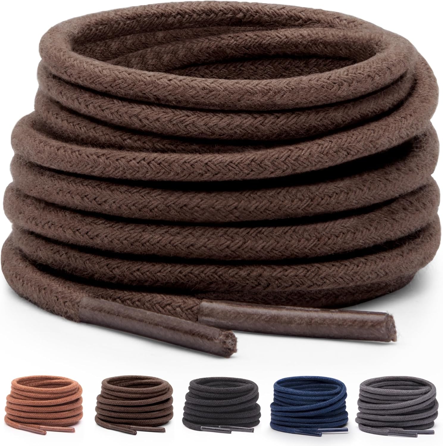 Miscly Shoe Laces for Dress Shoes - Round Oxford Shoelaces for Men - Multiple Lengths and Colors Available