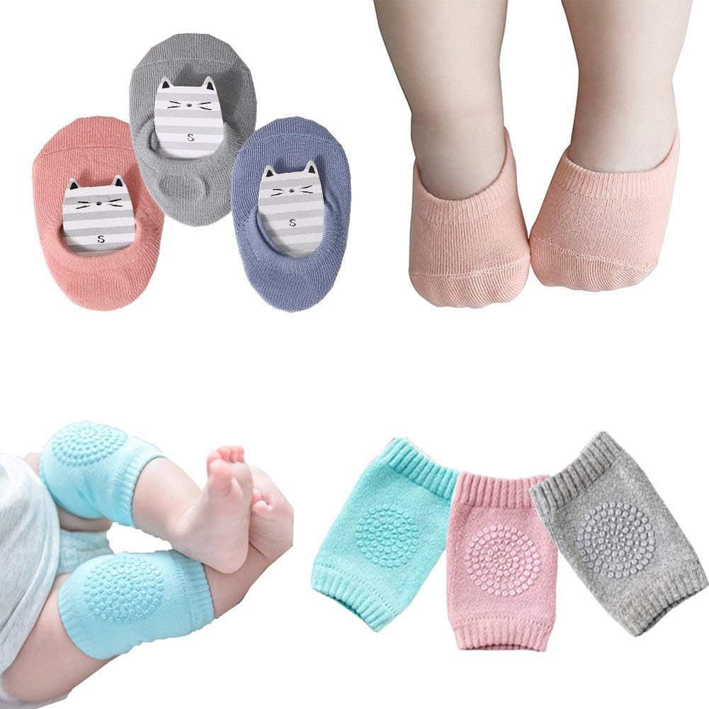 Baby Crawling Pads Anti Slip Knee Pads Unisex Baby Knee Protectors Toddler Leg Warmer Safety Walking Kneepads