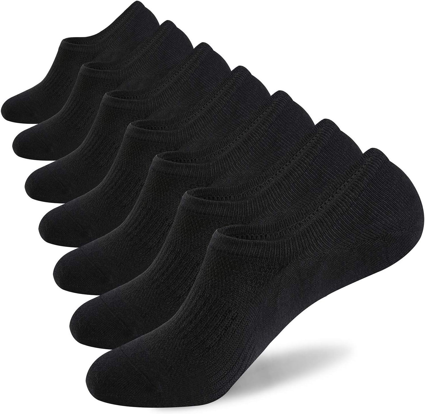 WANDER No Show Socks Mens 7/8 Pair Cotton Thin Non Slip Low Cut Men Invisible Sock 6-8/9-11/12-14