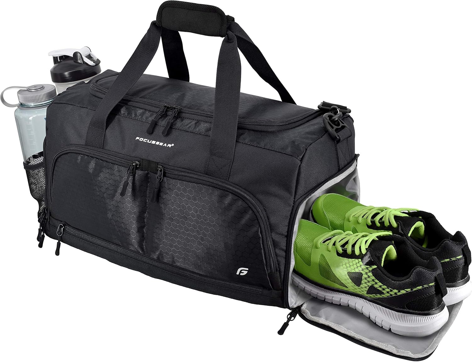 Ultimate Gym Bag 2.0: The Durable Crowdsource Designed Duffel Bag with 10 Optimal Compartments Including Water Resistant Pouch