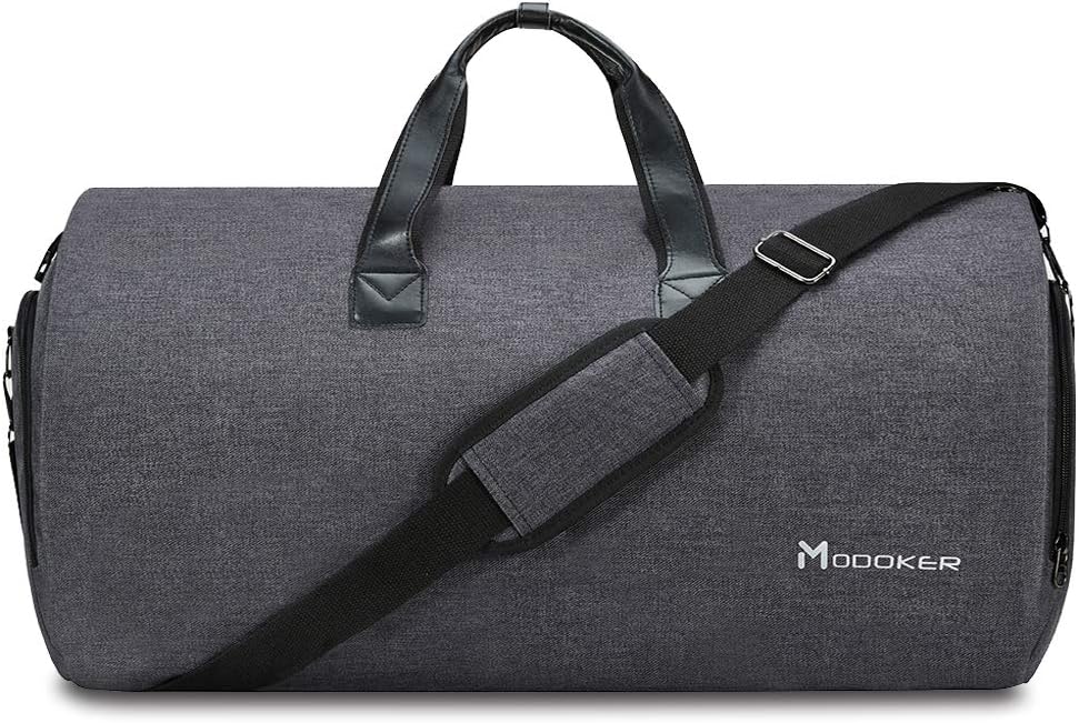 Modoker Carry on Garment Bags for Travel, Convertible Garment Duffel Bag with Shoulder Strap for Men Women- 2 in 1 Hanging Suitcase Suit Travel Bags