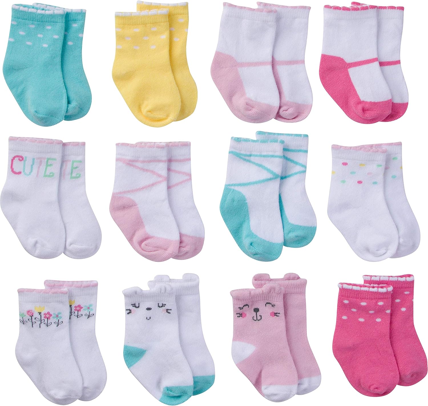 Onesies Brand Unisex Baby 12-Pair Bootie Socks