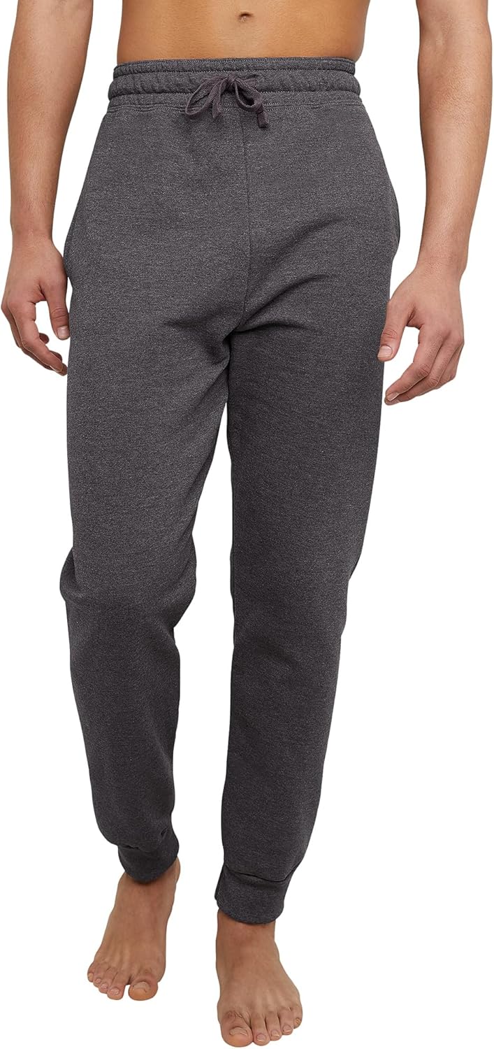 Hanes Men's Ecosmart Jogger Sweatpants, Men's Midweight Fleece Lounge Pants, 30.5