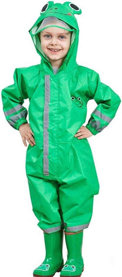 SSAWcasa Toddler Rain Suit,Waterproof Kids Rainsuit,Unisex Baby Rain Coat Coverall