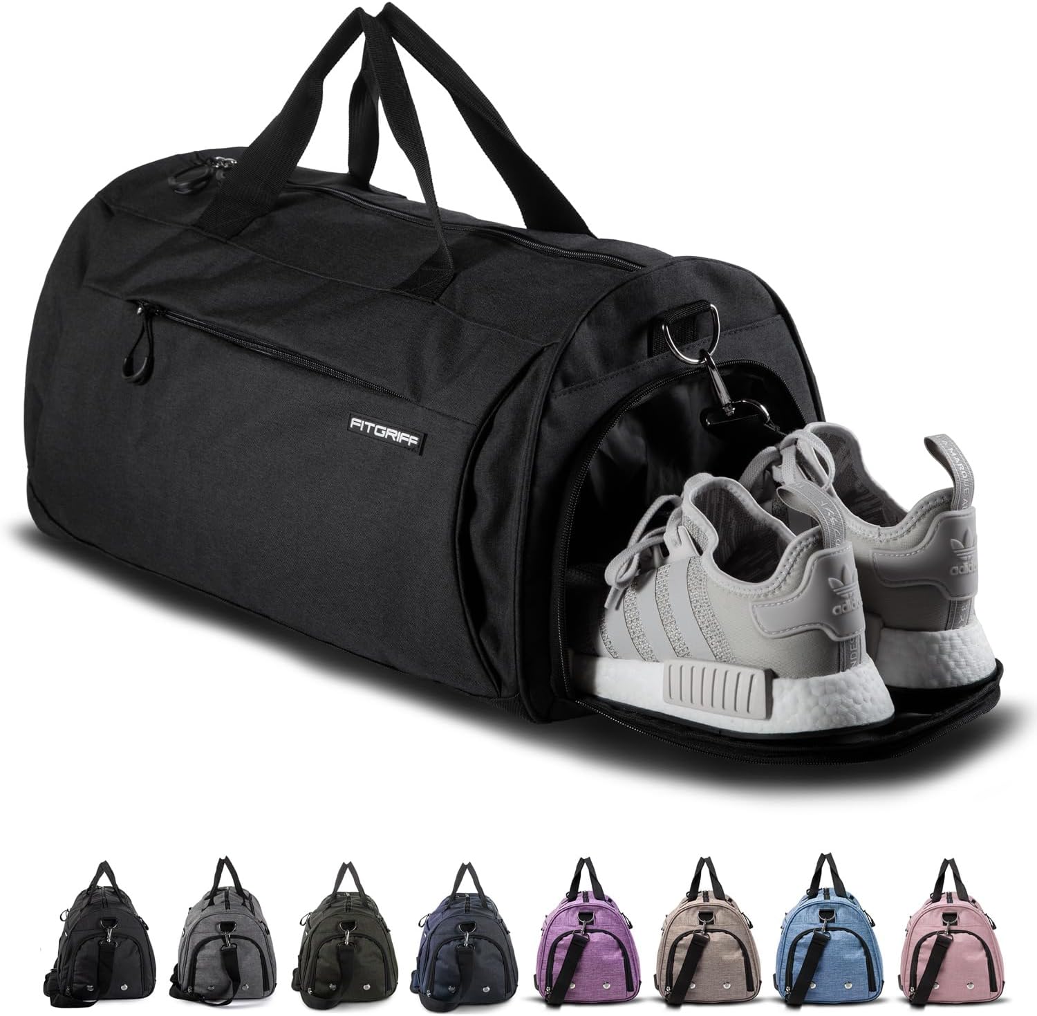 Fitgriff Gym Bag for Men & Women with Shoe & Wet Compartment - Duffle Bag for Travel, Sports, Fitness & Workout