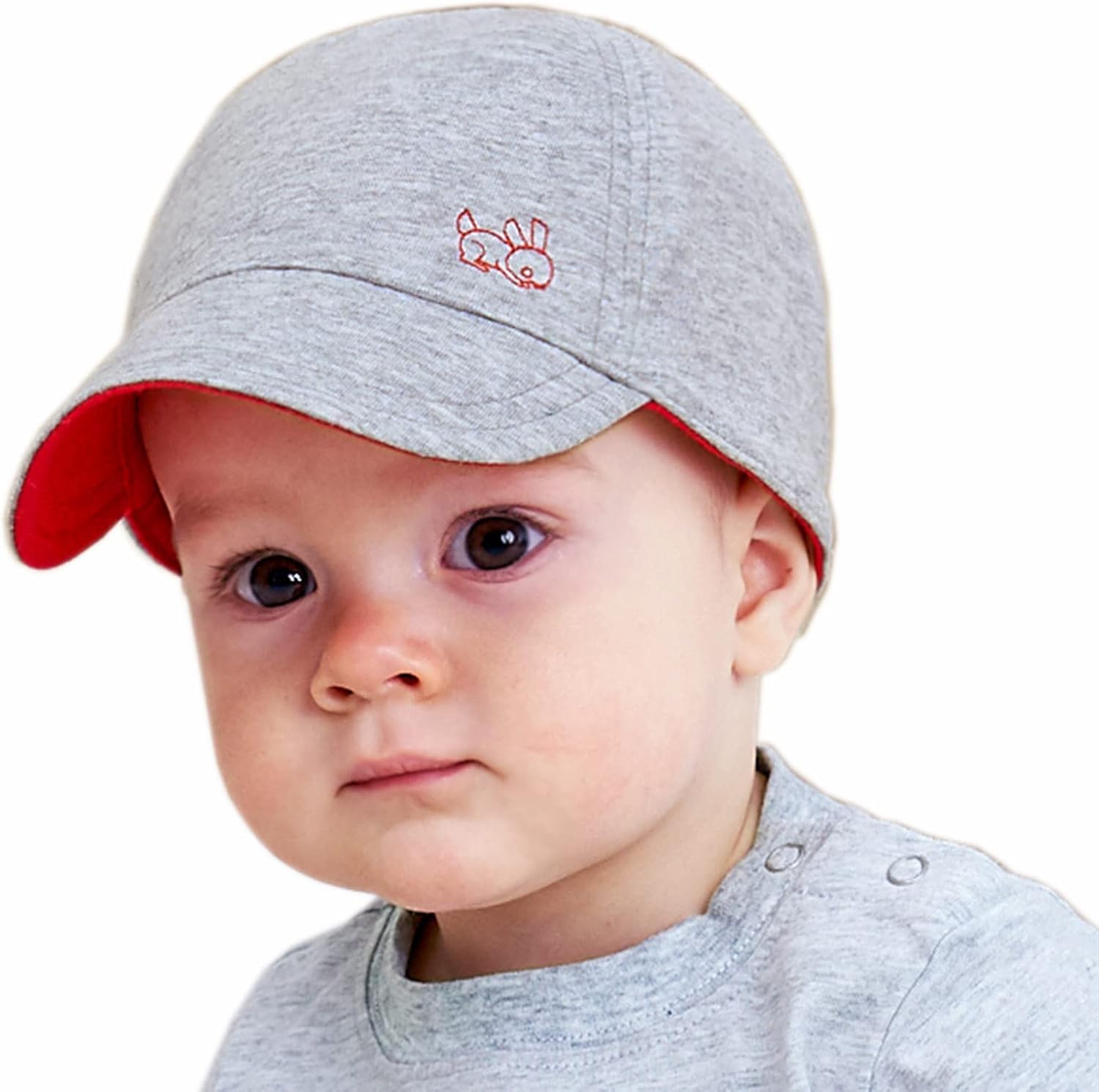 Keepersheep Baby Reversible Baseball Cap Infant Sun Hat, Shell Embroidery Cotton