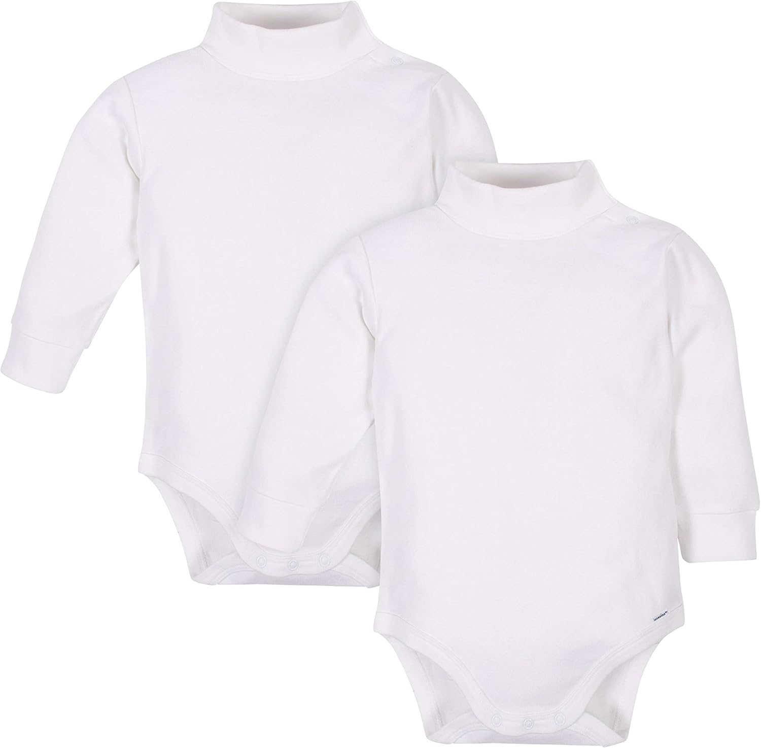 Gerber Baby Boys' 2-Pack Long Sleeve Turtleneck Onesies Bodysuits