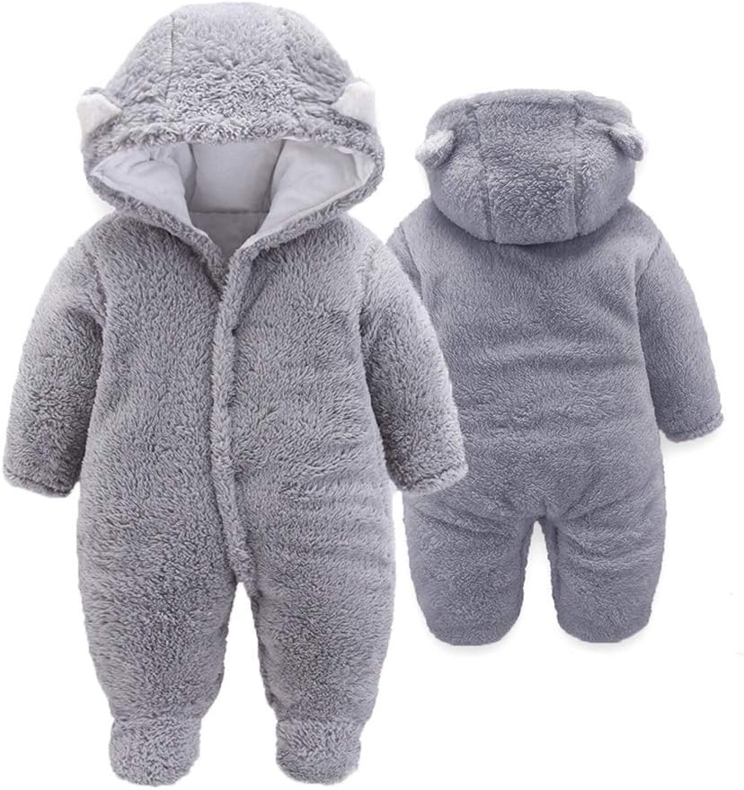 XMWEALTHY Unisex Baby Clothes Winter Coats Cute Newborn Infant Jumpsuit Snowsuit Bodysuits Registry for Baby Essentials Stuff