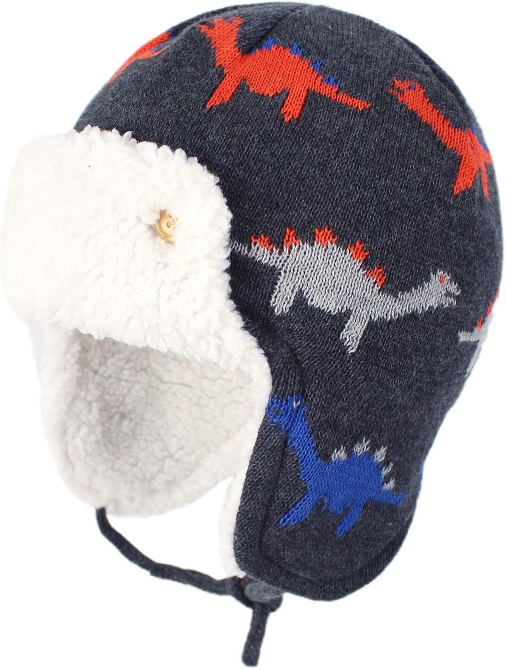 Zando Baby Boy Sherpa Lined Warm Fleece Pilot Hat Infant Toddler Winter Hat Mitten Set