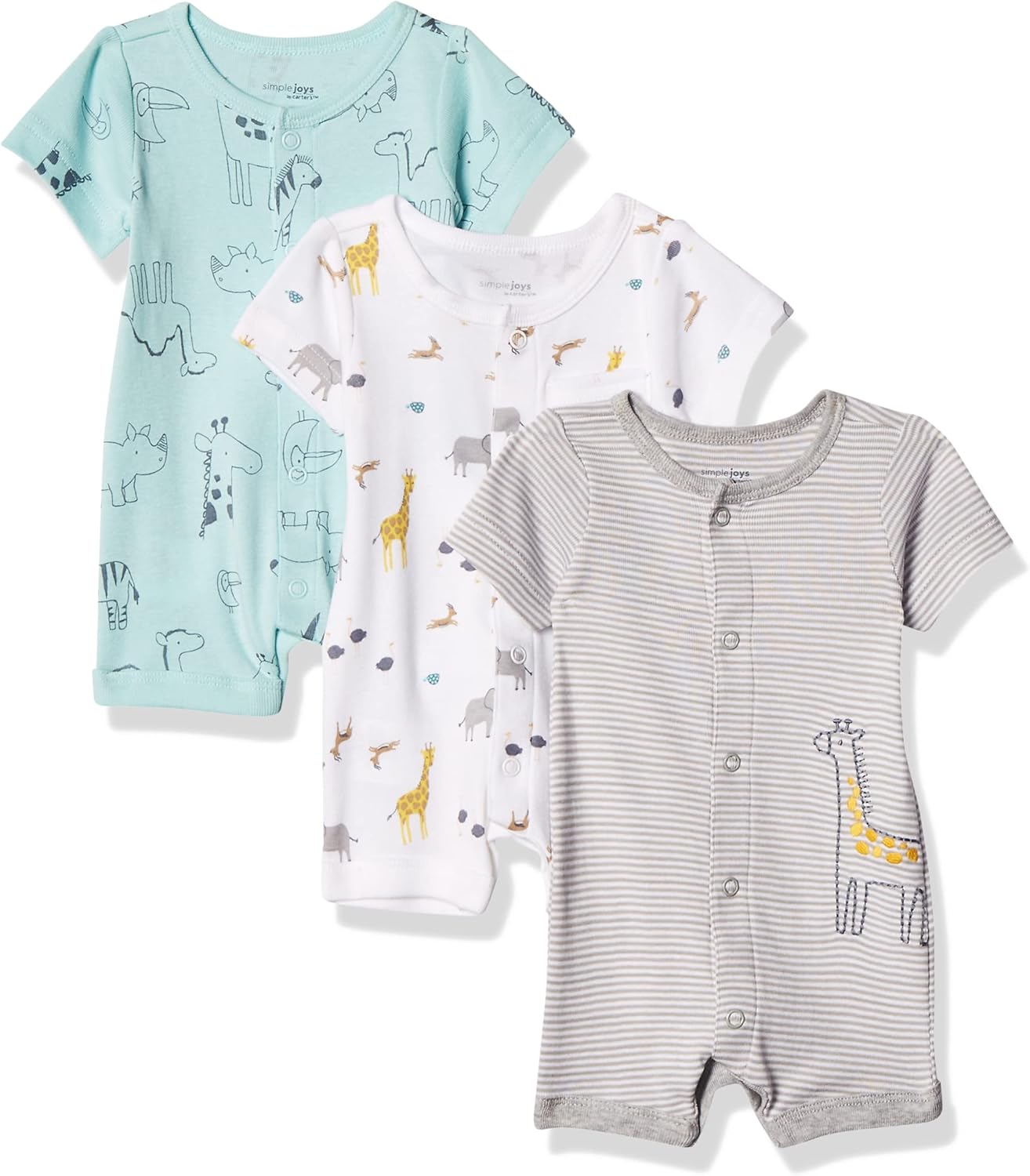 Simple Joys by Carter's Baby 3-Pack Snap-up Rompers