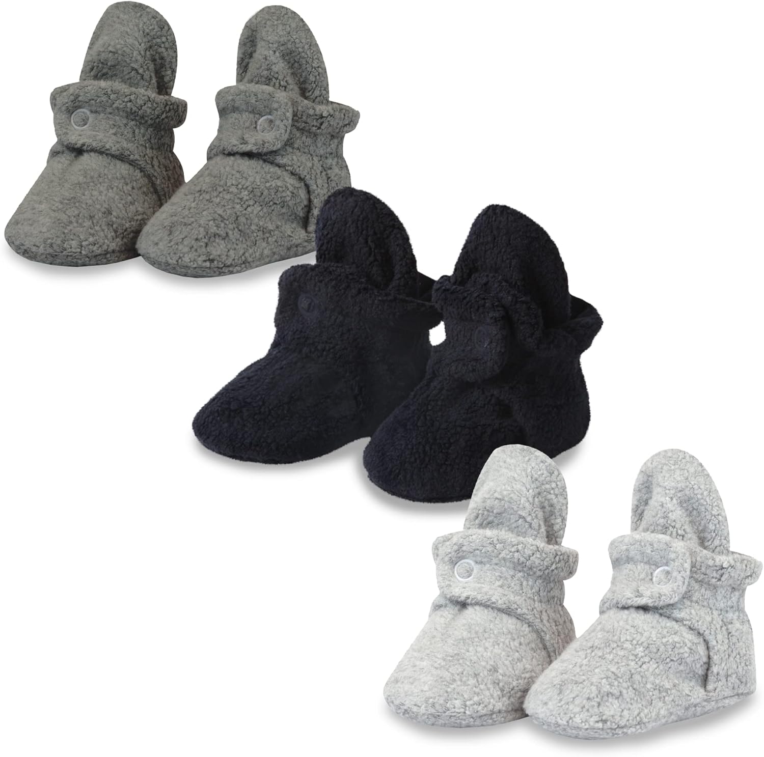 Zutano Unisex Fleece Baby Booties with Organic Cotton Lining, Newborn Essentials