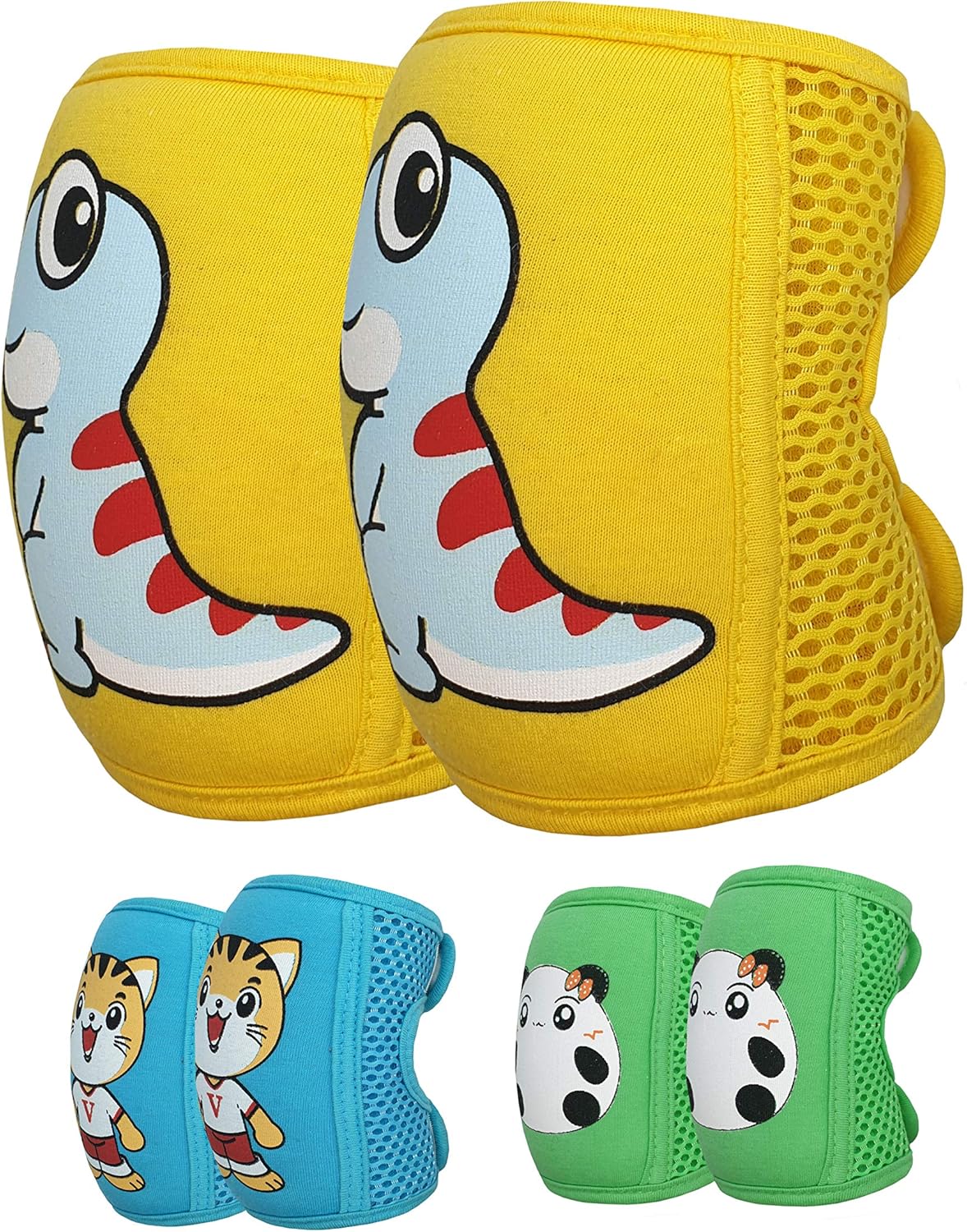 Baby Knee Pads for Crawling (3 Pairs), Adjustable Baby/Toddler Knee pads, Crawling Pads,Protective Knee Pads