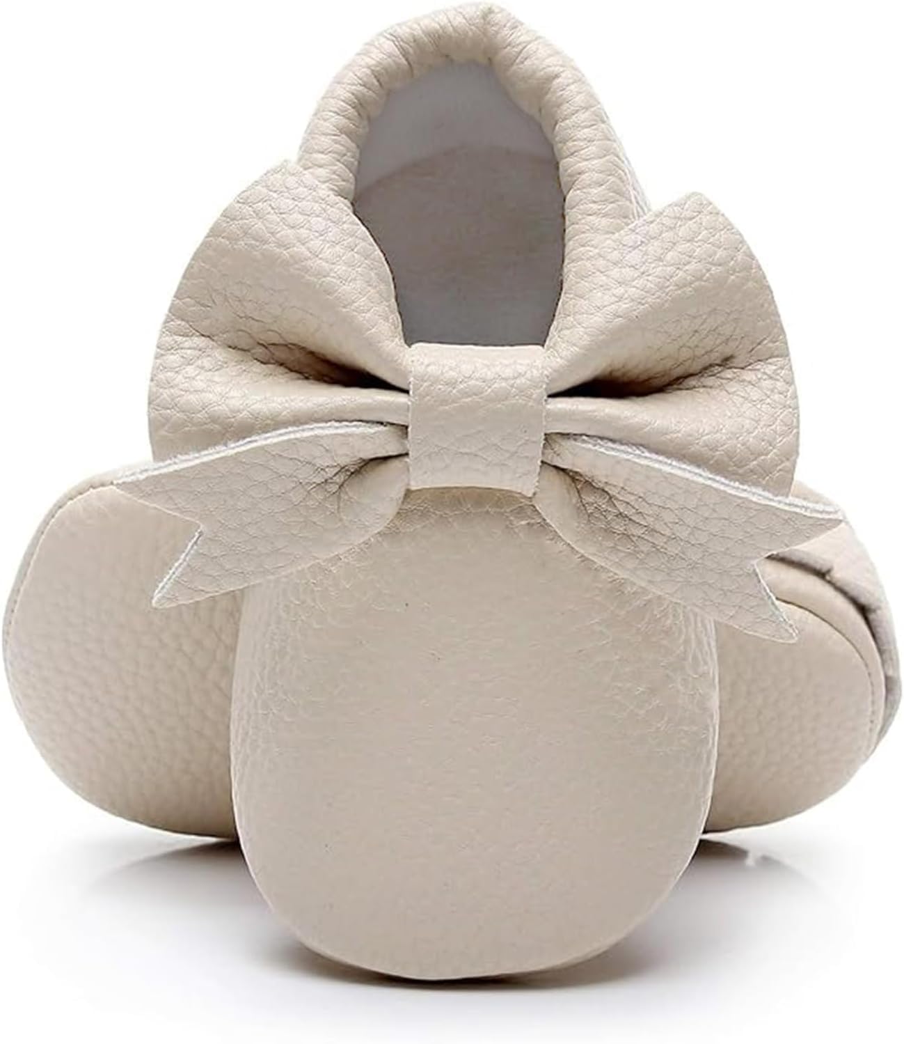 Bebila Double Bow Fringe Baby Moccasins - Soft Sole Baby Shoes Girls Toddler Crib Flats