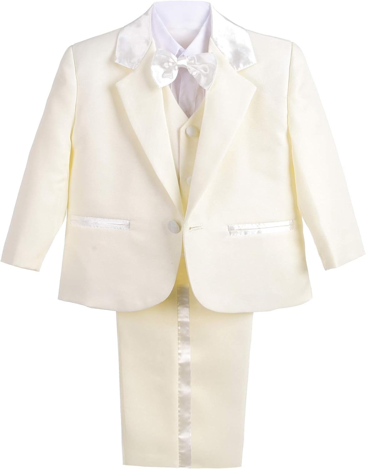 Lito Angels Baby Boys' Formal Tuxedo Suits Wedding Christening Outfits No Tail 5 Piece Set 022