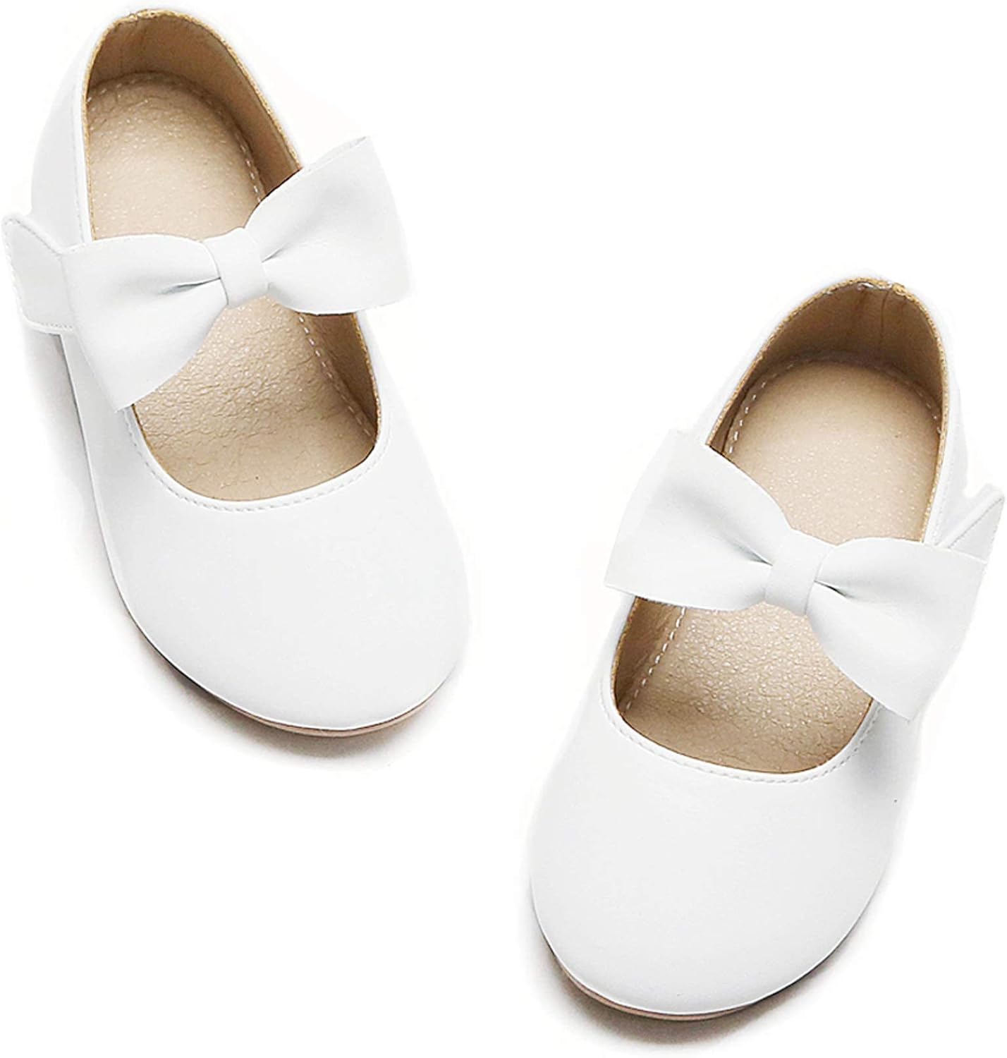 Felix & Flora Toddler Little Girls Dress Shoes - Flower Girls Mary Jane Flats Ballet Shoes Party Wedding