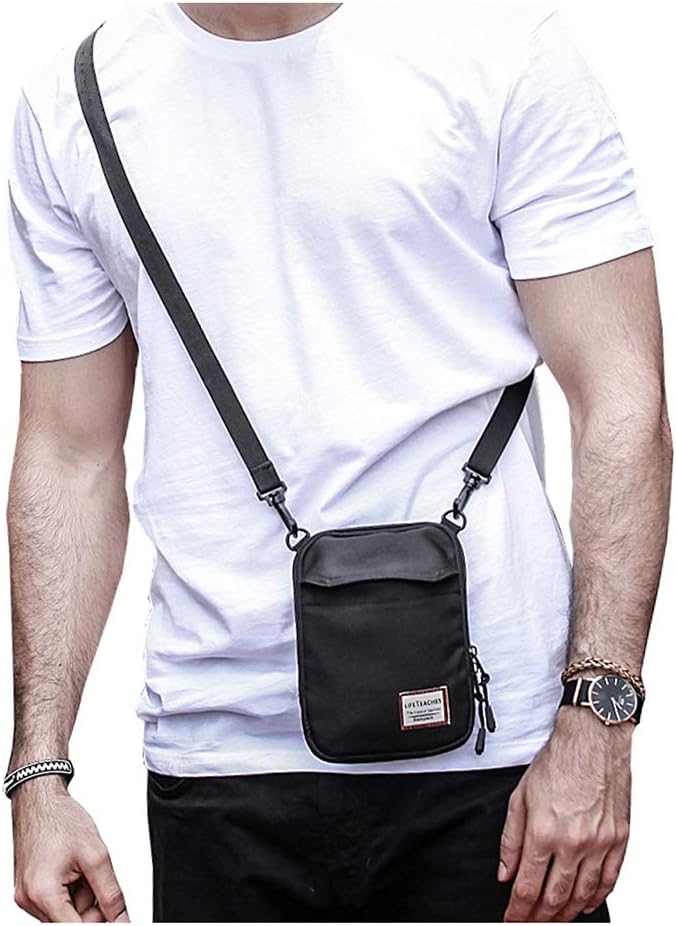 Small Crossbody Bag for Men, Mini Messenger Bag Shoulder Bag for Phone Passport