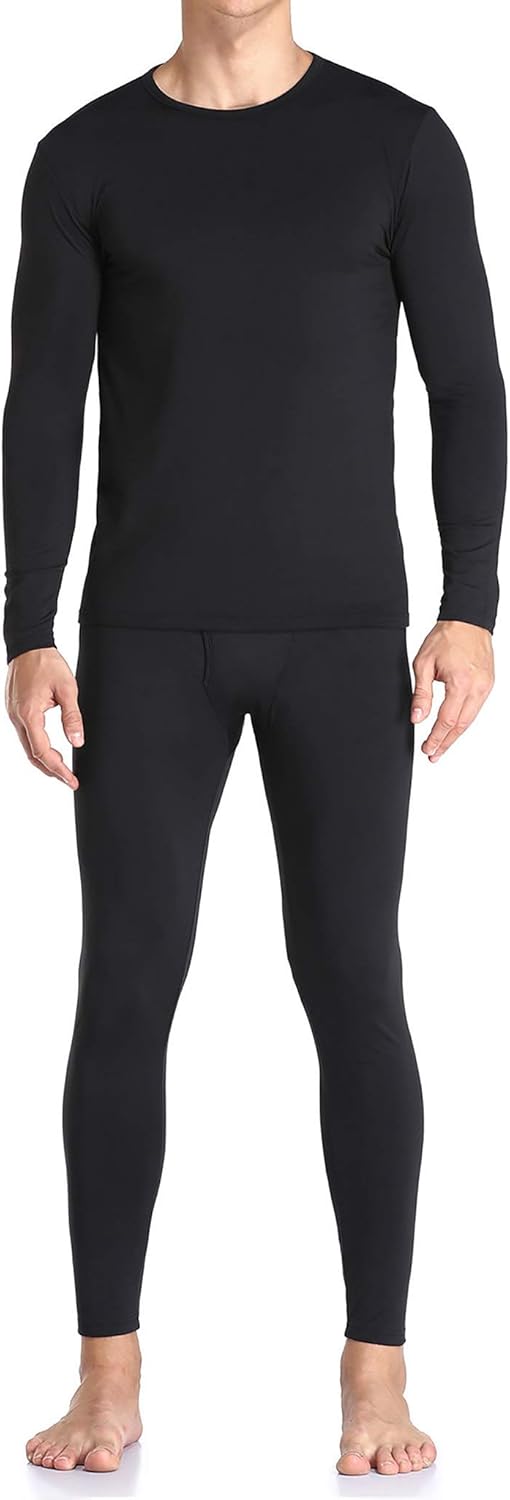 WEERTI Thermal Underwear for Men Long Johns with Fleece Lined, Base Layer Men Cold Weather Top Bottom