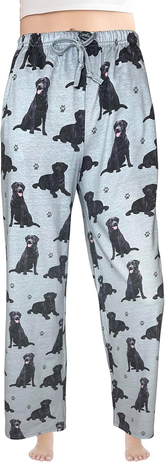 Pet Lover Pajama Pants - New Cotton Blend - All Season - Comfort Fit Lounge Pants for Women and Men - 27 Breeds Available