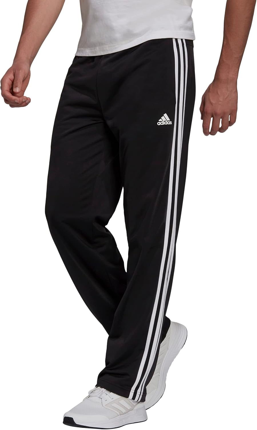 adidas Men's Essentials Warm-Up Open Hem 3-Stripes Tracksuit Pants