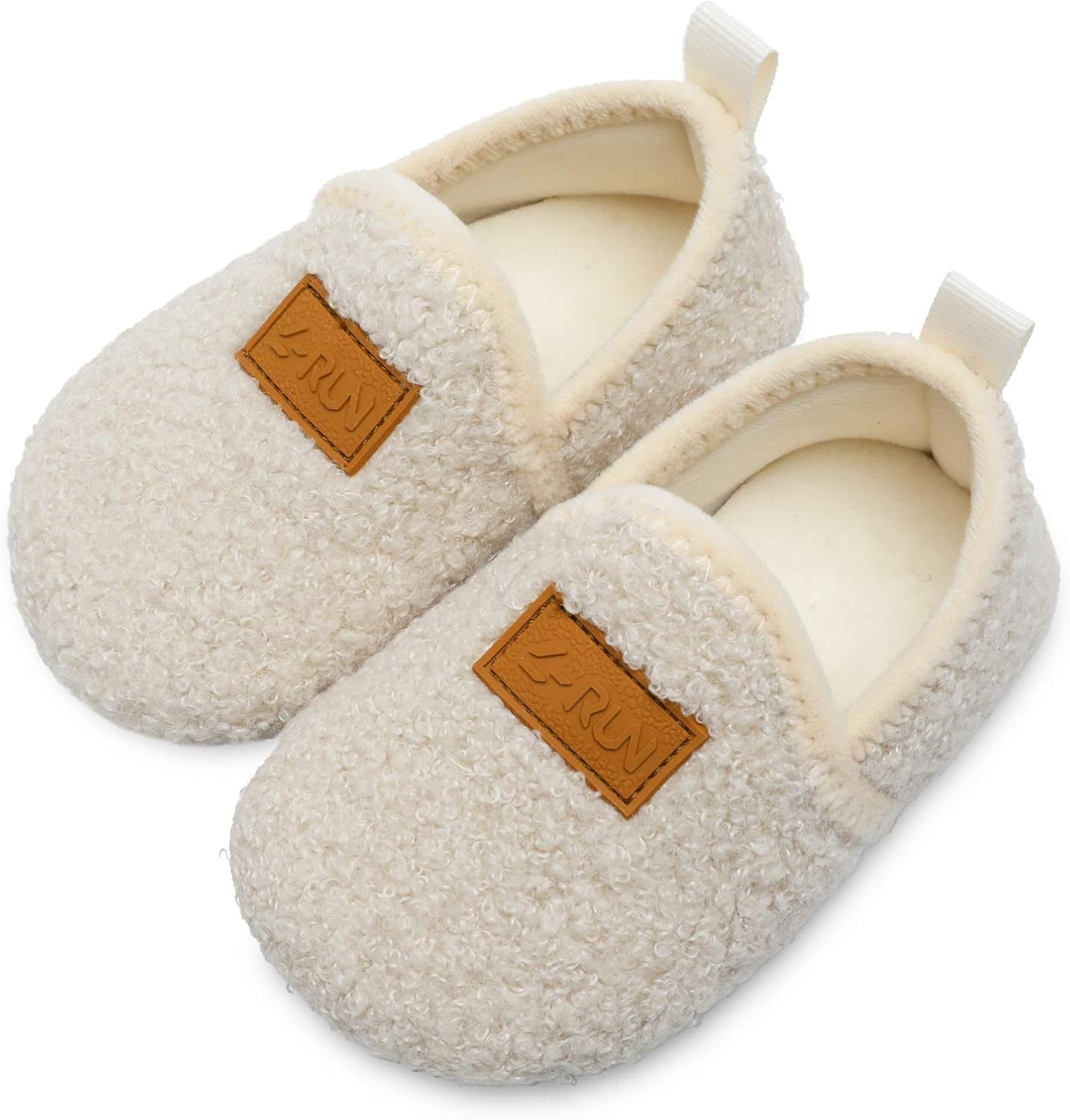 L-RUN Toddler Boys Girls House Slippers Indoor Home Shoes Warm Slipper Socks for Kids Baby Soft Winter Warm Walking Shoes