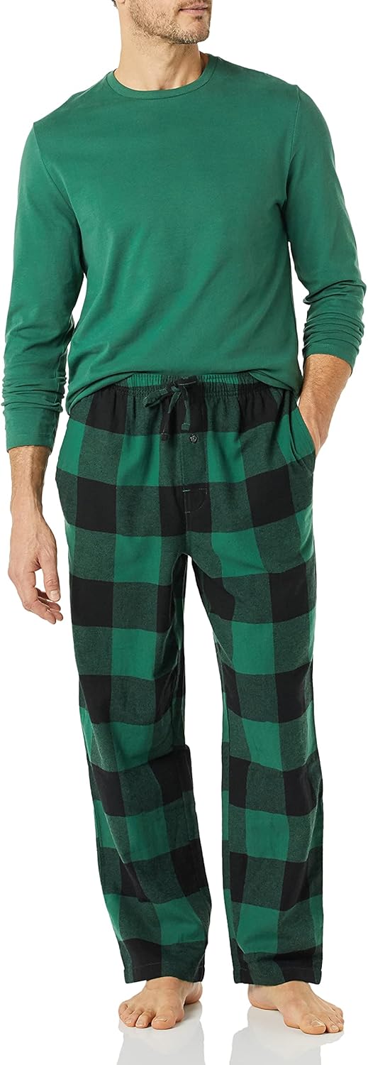 Amazon Essentials Men's Soft Flannel Pajama Sleepwear Set (Available in Big & Tall)