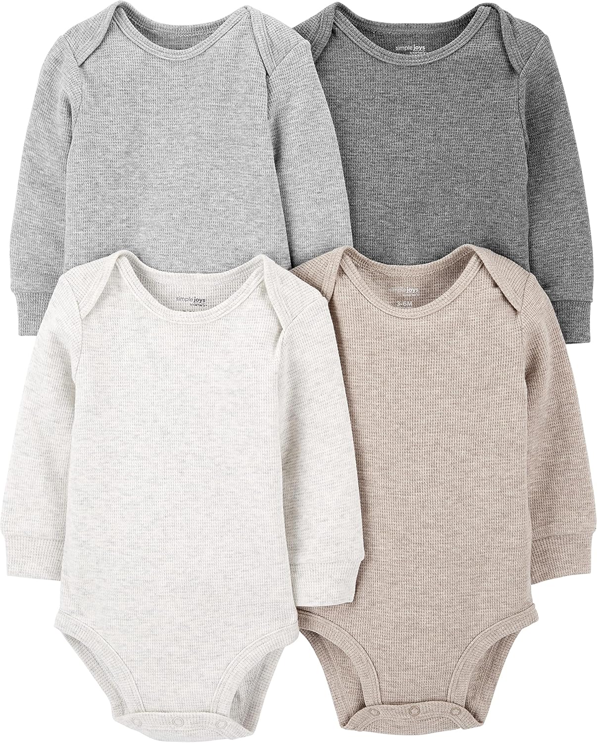 Simple Joys by Carter's Baby 4-Pack Long-Sleeve Thermal Bodysuit