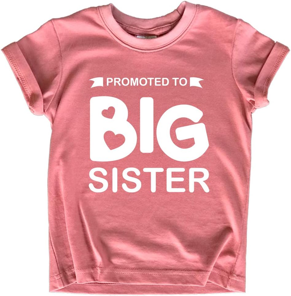 Promoted to Big Sister Shirt for Little Girls Toddler Baby Announcement Outfits