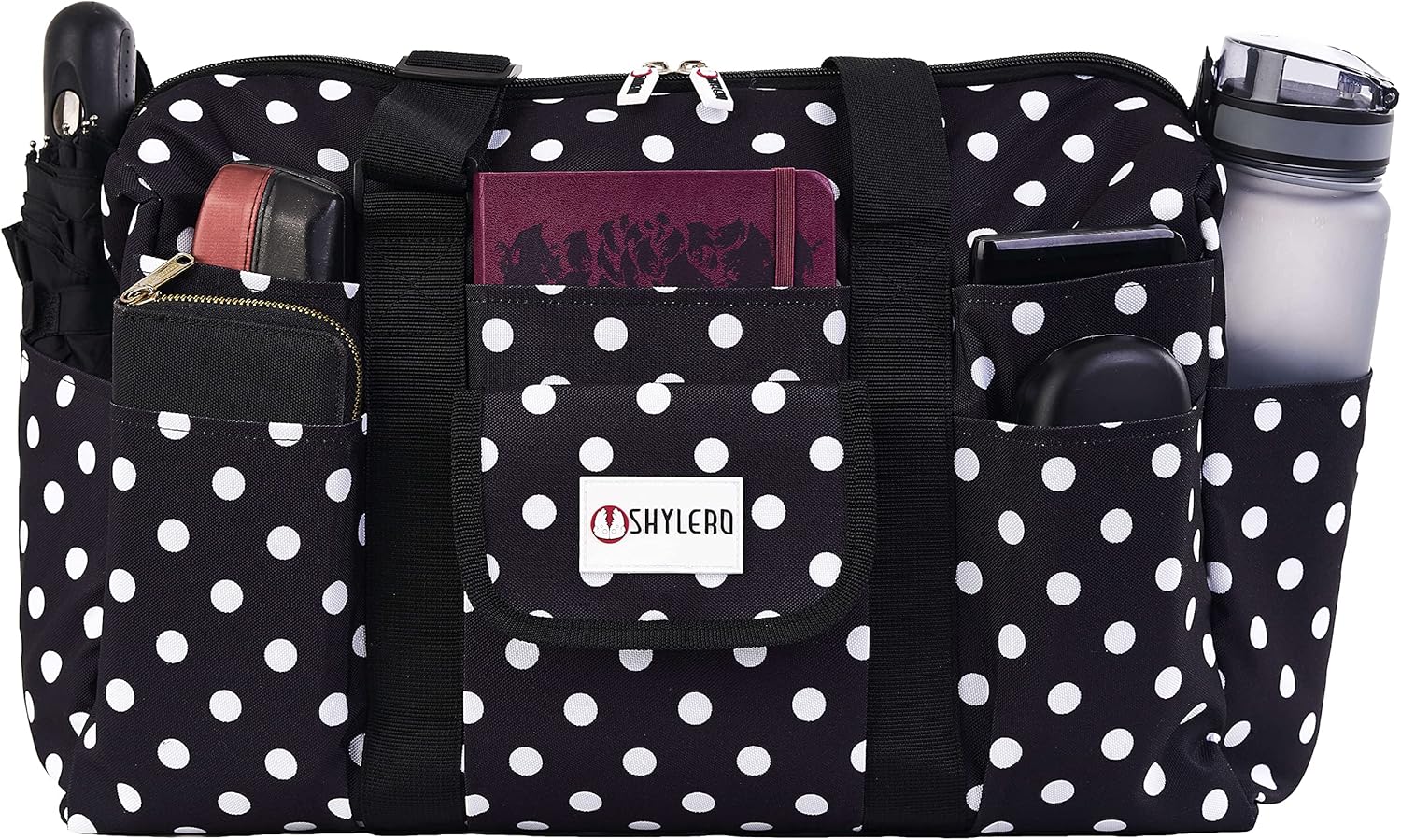 SHYLERO Nurse Bag Has 21 Pockets. Medical Bag is Big and Waterproof. Used as Utility Tote, Diaper Bag, Daily Work Bag