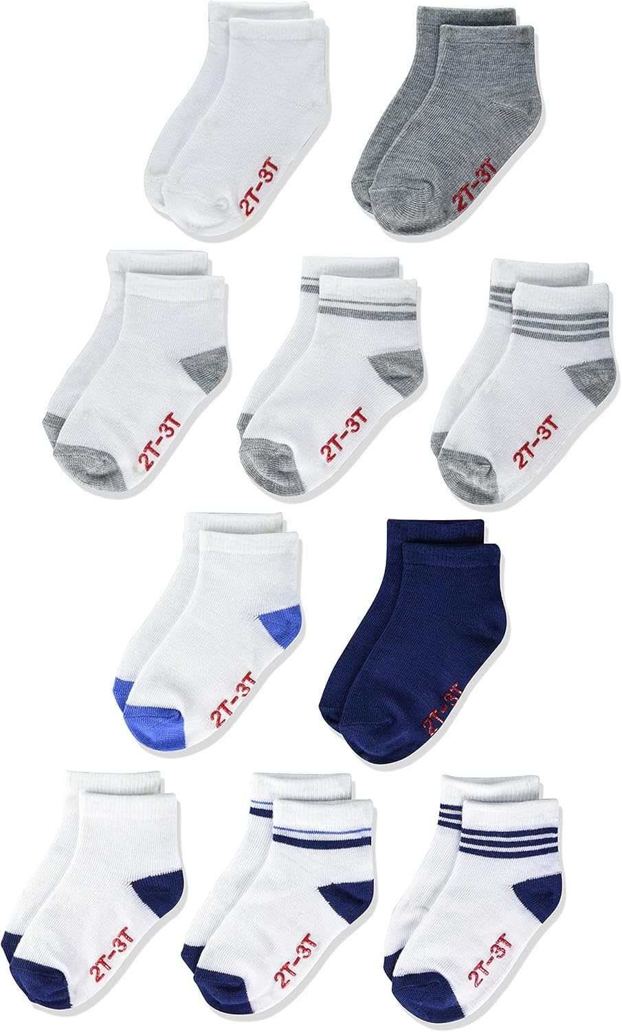 Hanes Baby and Toddler, Non-Slip Grip Ankle Socks, Boys' and Girls', Multipacks