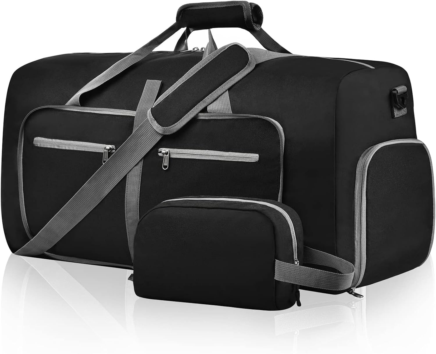 Felipe Varela Duffle Bag with Shoes Compartment and Adjustable Strap,Foldable Travel Duffel Bags for Men Women,Waterproof Duffel Bags