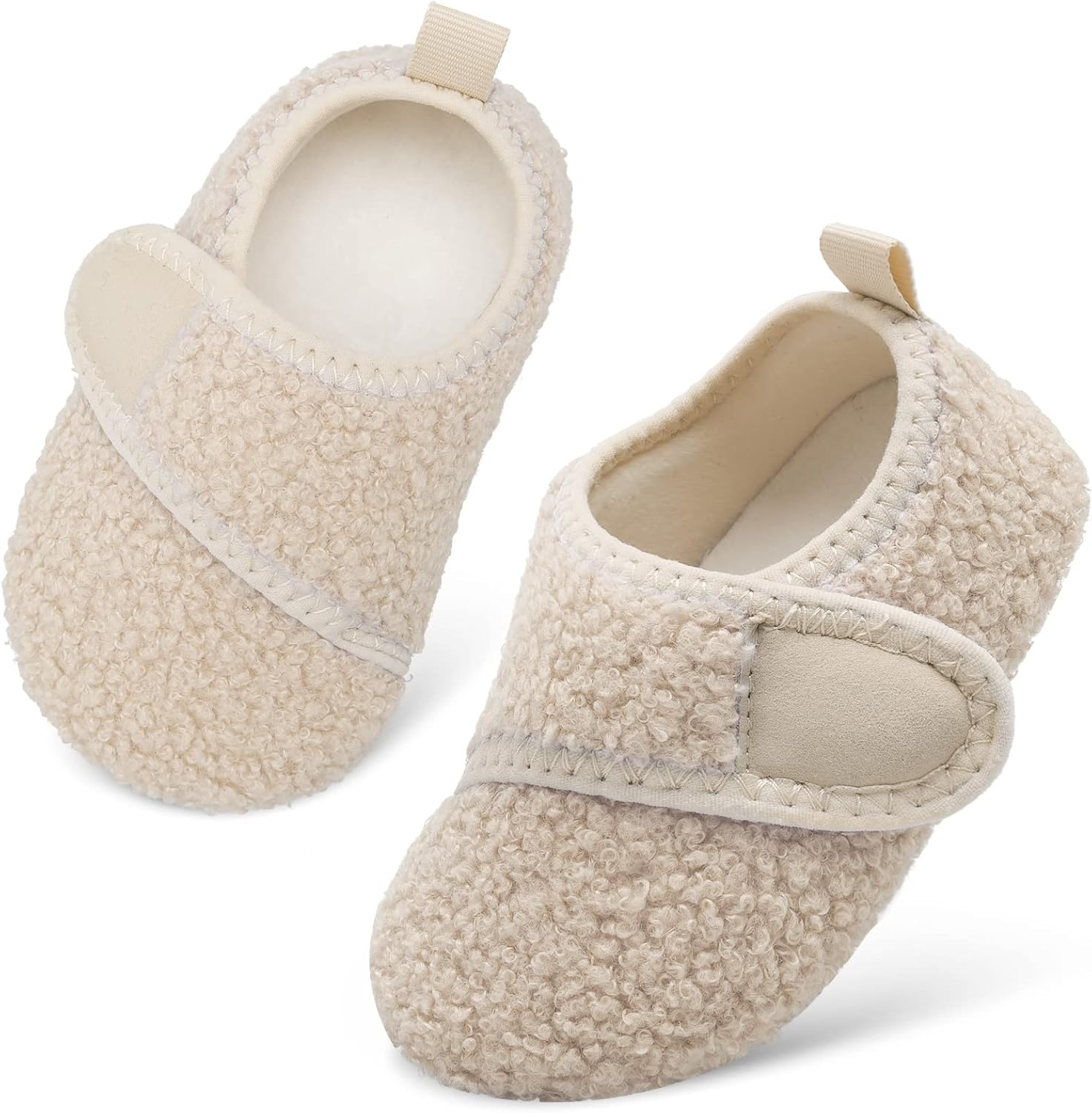 Scurtain Toddler Warm Winter House Slippers Baby Boys Girls Indoor Home Slippers Cozy Lightweight Non-Slip Shoes For Infant Kids Plush Linned