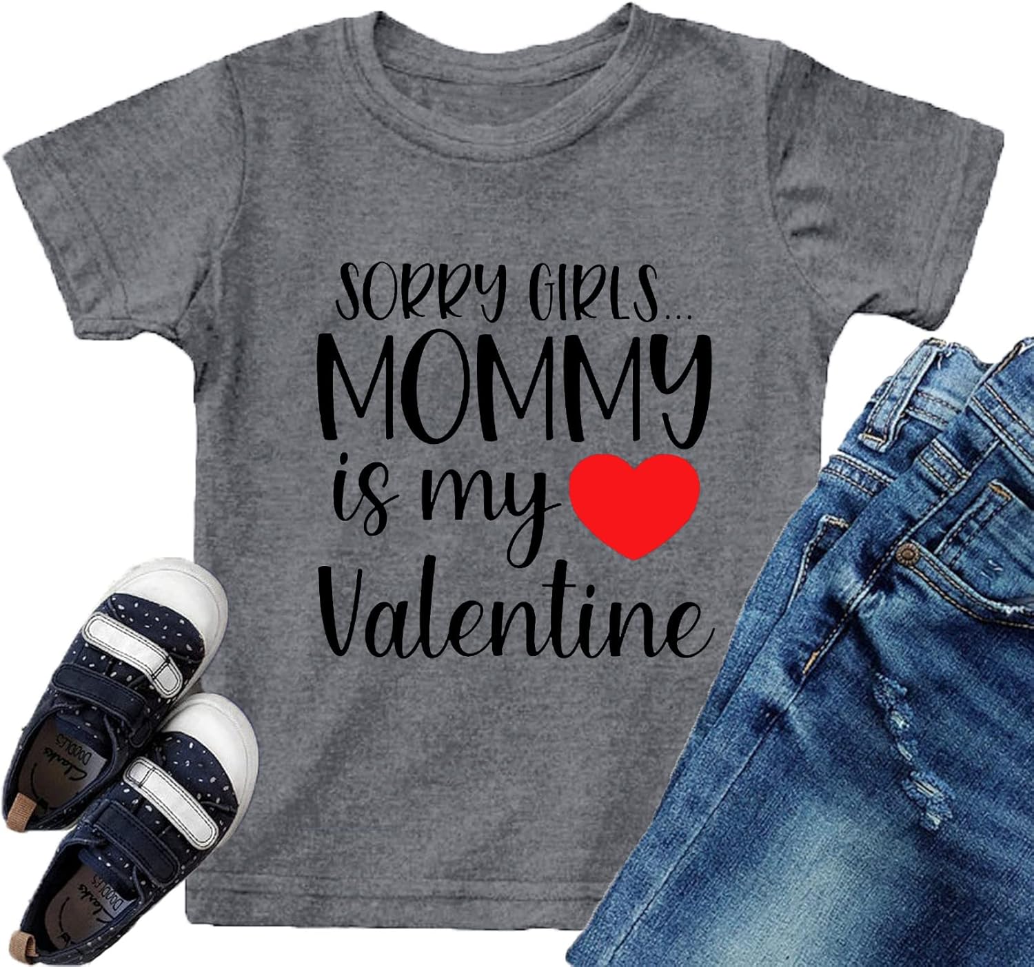 Valentine's Day Shirts Toddler Boys Valentine T-Shirt Mommy is My Valentine Tshirt Graphic Tee Tops