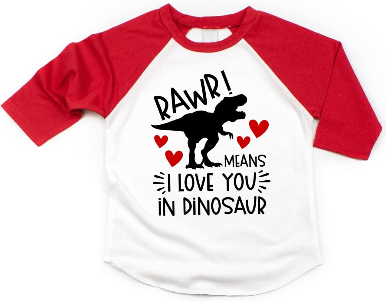 Bump and Beyond Designs Dinosaur Valentine's Shirt Boys, Rawr Means I Love You