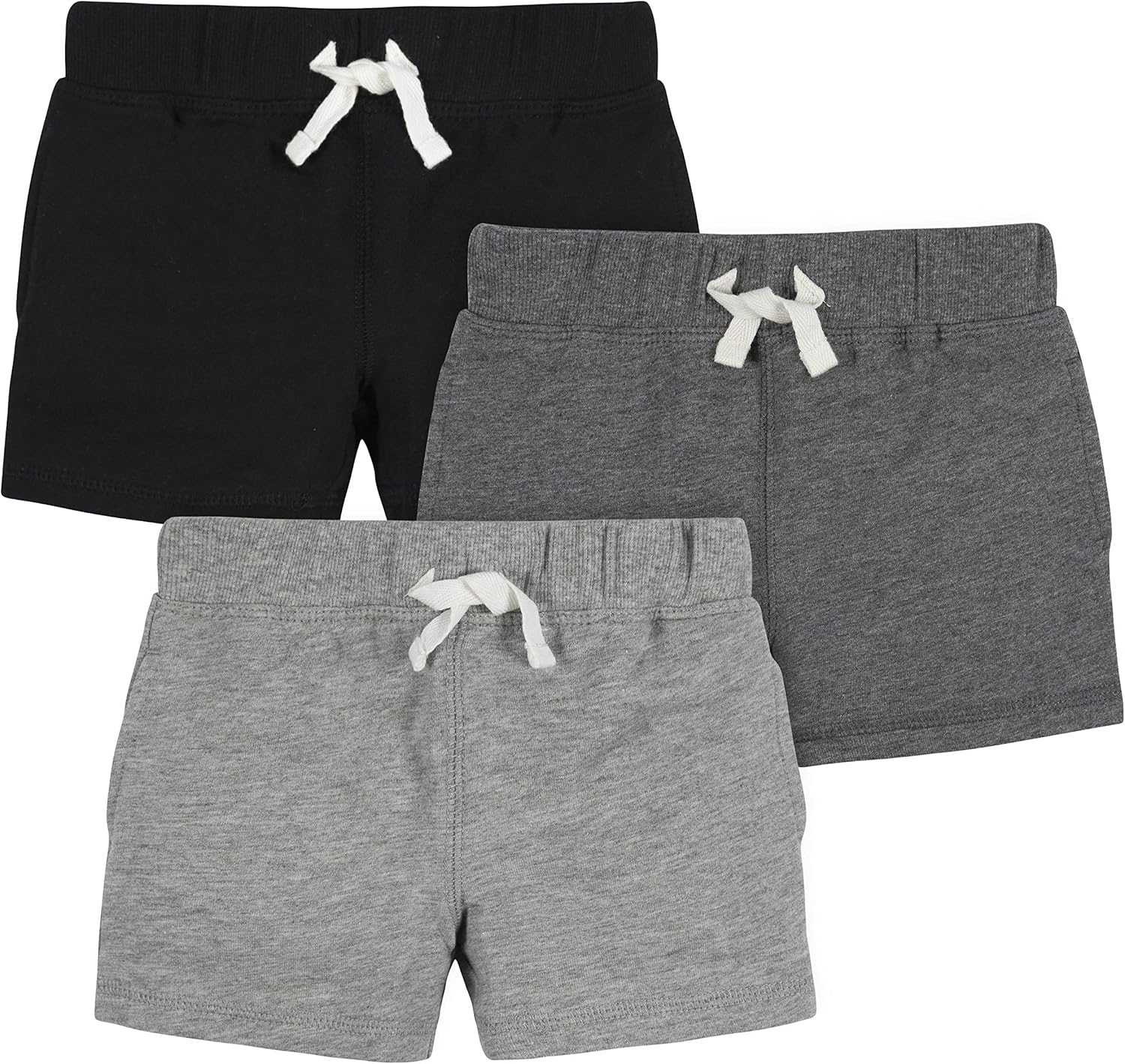 Gerber Baby Boys' Toddler 3-Pack Pull-On Knit Shorts