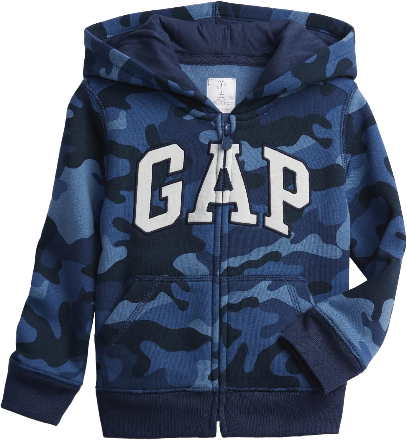 GAP Baby Boys' Playtime Favorites Logo Full Zip Hoodie Hooded Sweatshirt